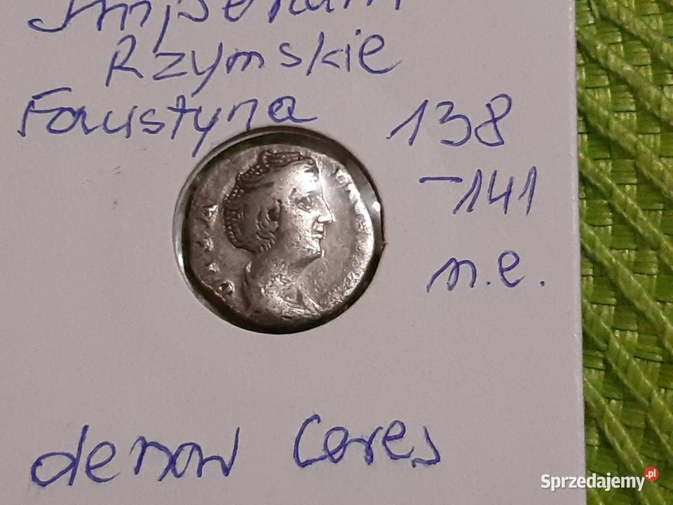 moneta srebrna Imperium Rzymskie denar z 138 ne podlaskie Łomża