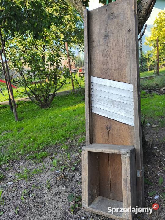 Duża stara sprawna szatkownica do kapusty mazowieckie