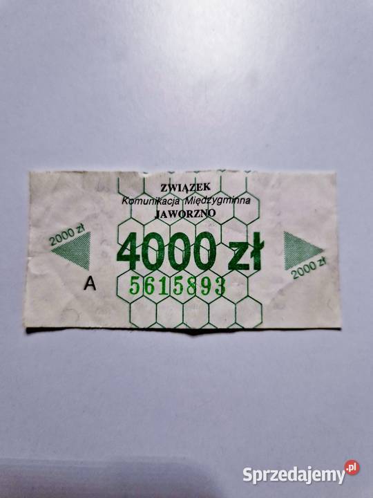 Stary bilet komunikacji miejskiej