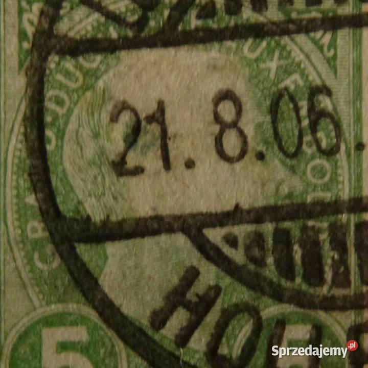 Znaczek Luxembourg 1895 r Mi 70 z rzadkim błędem Warszawa