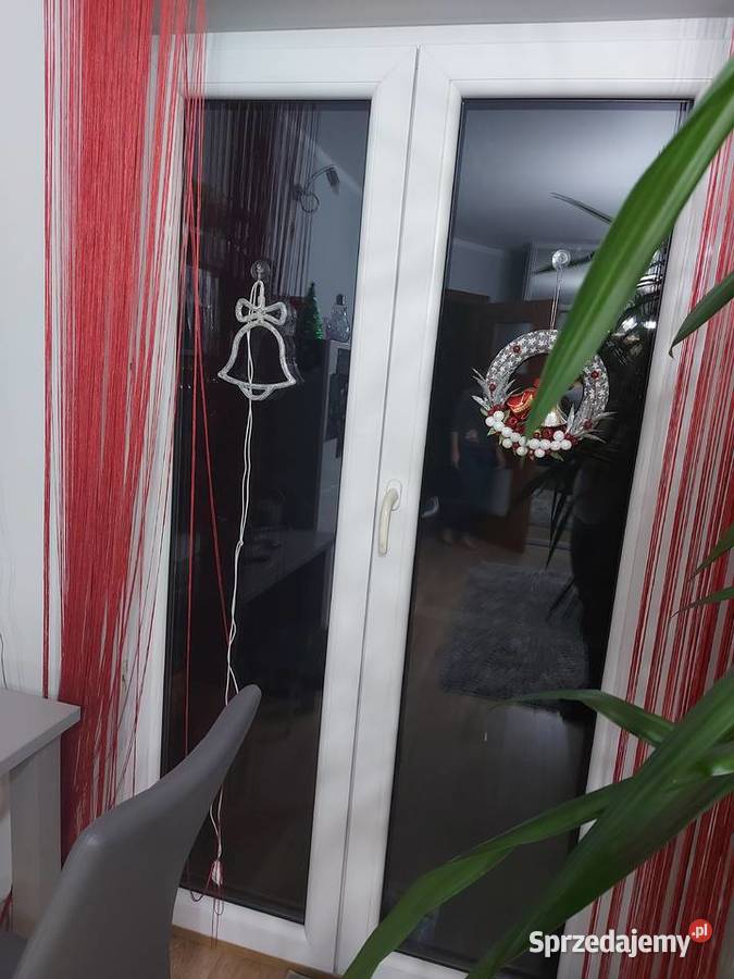 Okno balkonowe z moskitierą kolor złoty dąb Olkusz