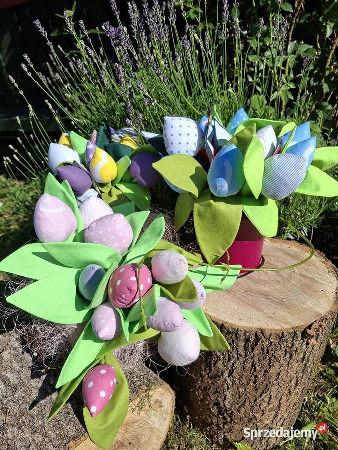 Tulipany z materiału Materiałowe kwiaty sprzedam