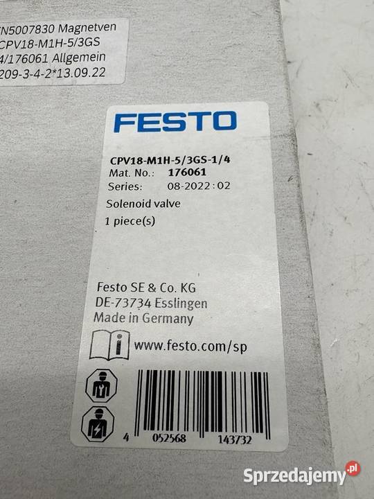 Festo CPV18M1H53GS14 176061 Elektrozawór Warszawa sprzedam