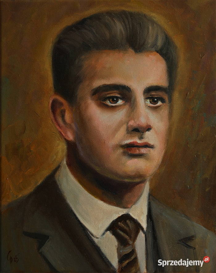 Obraz olejny Pier Giorgio Frassati Portret 24x30 podkarpackie Strzyżów
