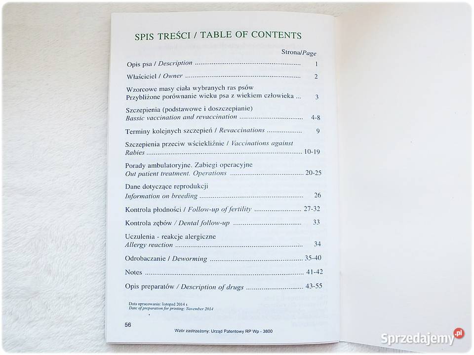 Książeczka Zdrowia Psa rasy średniej mix ras Lubsko