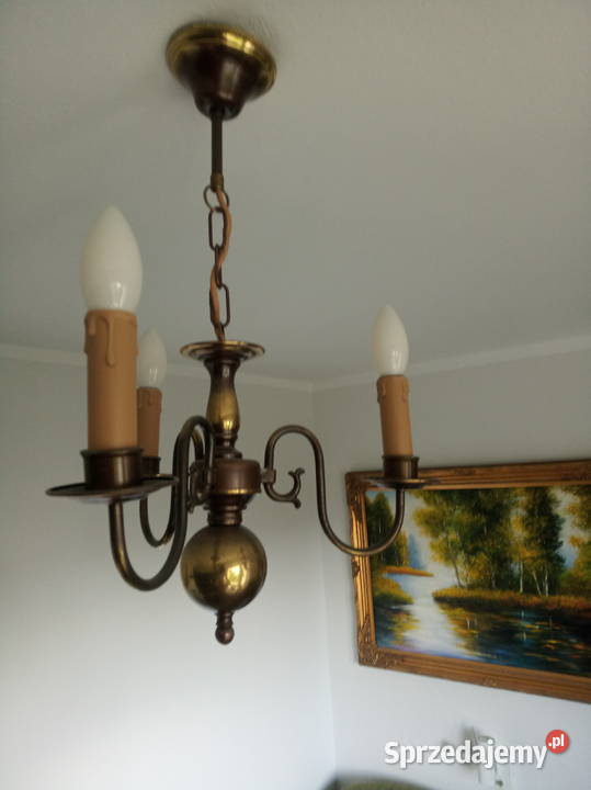 Klasyczny trzyramienny żyrandol Lampy wiszące Warszawa sprzedam