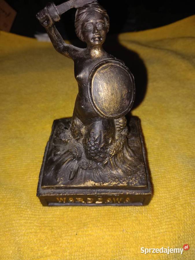 Syrenka Warszawska złota figurka Sosnowiec