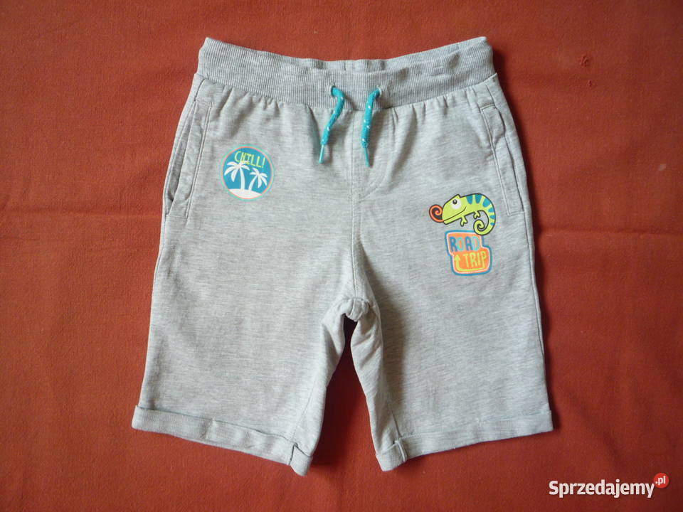 Boys r 110 Spodenki Szorty Bawełna Dzianina szary/srebrny Szczecin