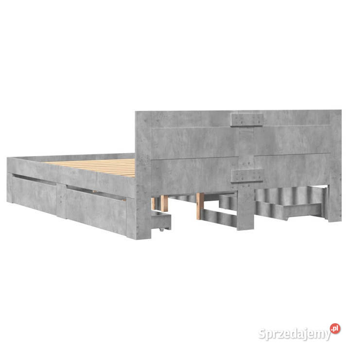 Rama łóżka z wezgłowiem szarość betonu 120x200 mazowieckie Warszawa sprzedam