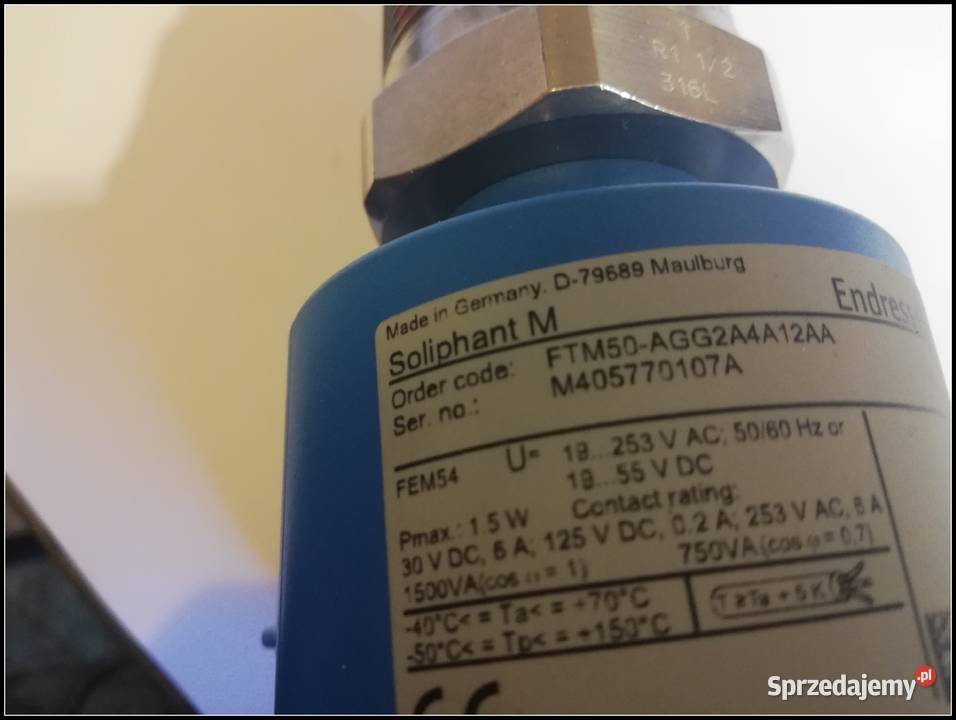 Soliphant FTM51 Wibracyjny sygnalizator poziomu Dom i Ogród Dąbrowa Górnicza