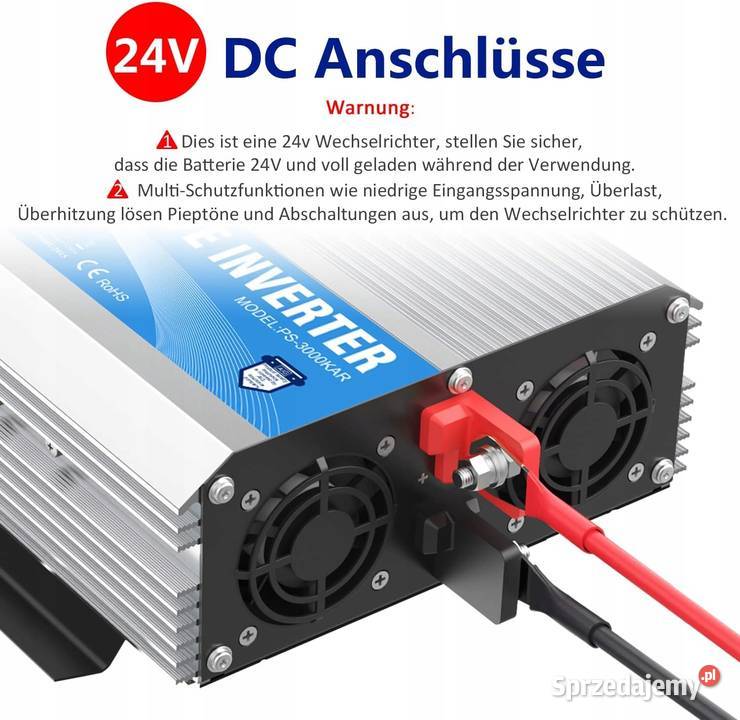 GIANDEL Falownik sinusoidalny 24 V na 230 V