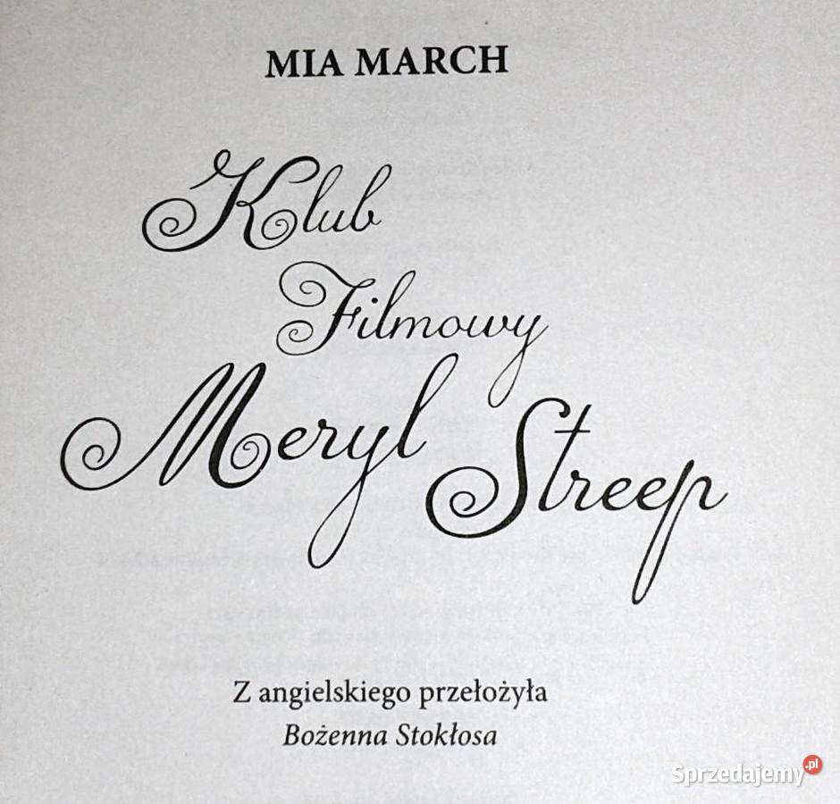 Klub filmowy Meryl Streep Mia March Chełm