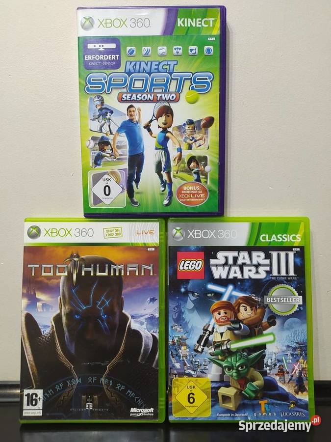 gry XBox 360 Too Human Star Wars III Kinect Kraków
