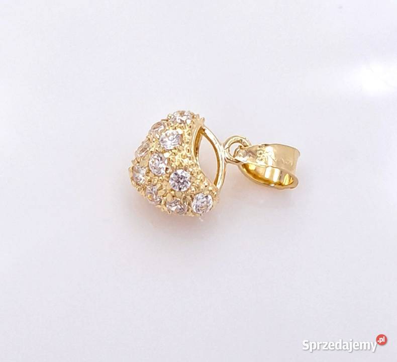 20 Wisiorek Złoty 585 Serce z kamieniami Z1104 złote Poznań