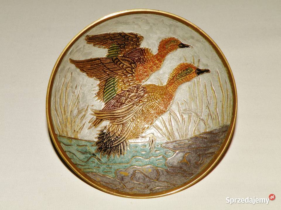 Paterka mosiężna ręcznie inkrustowana emalią Bydgoszcz