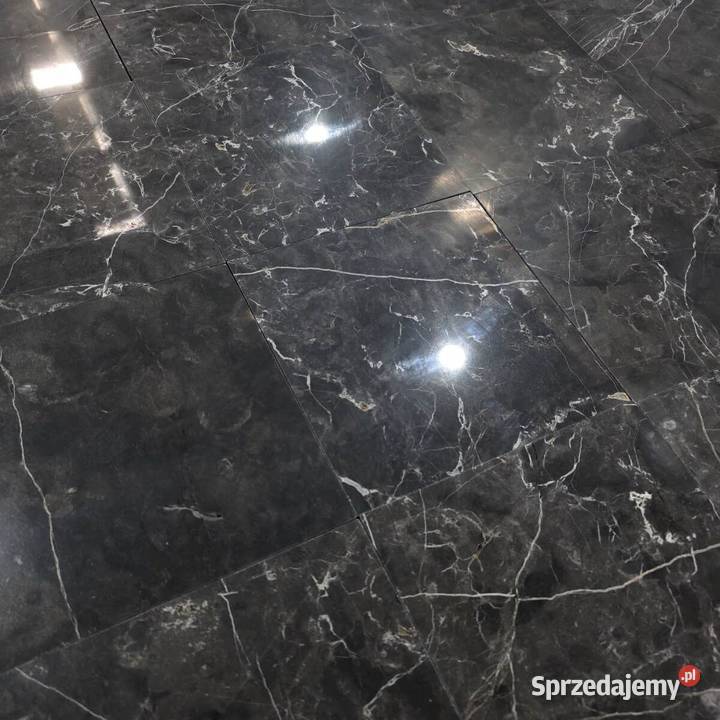 Płytki marmur Tempesta Nera polerowany 203x203x1 pomorskie Gdynia