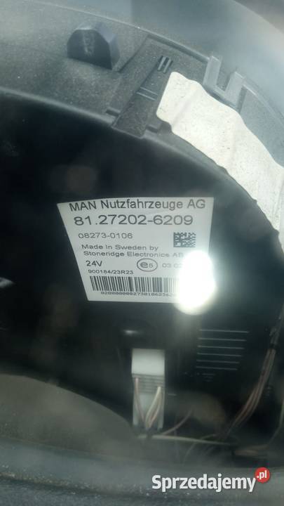 Licznik Zegary MAN TGL TGM TGX TGA 81272026209 ciężarowe Wyposażenie wnętrza Rzędowice