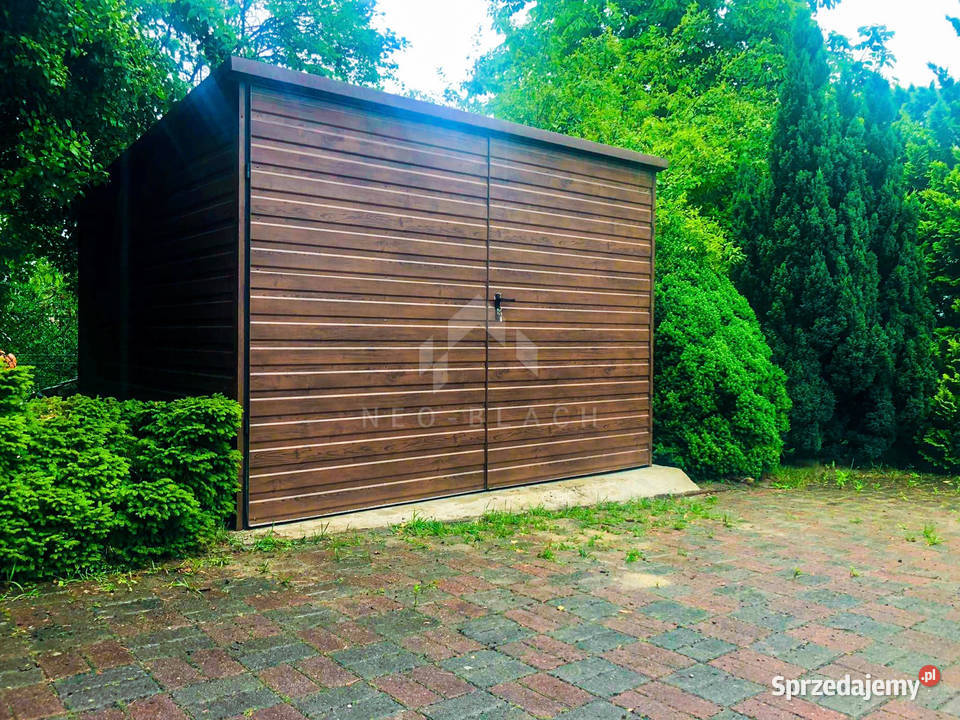 Garaż Blaszany 3x5m Brama Dwuskrzydłowa Jasny Piła