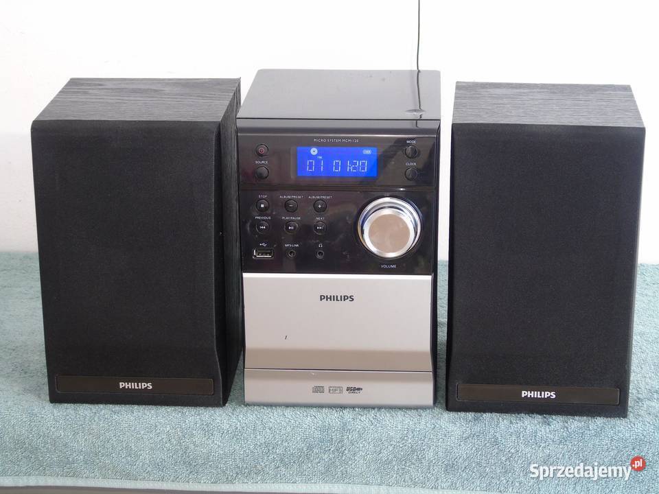 Wieża Philips MCM 1120 CD USB mp3 mag kolumny Jasło