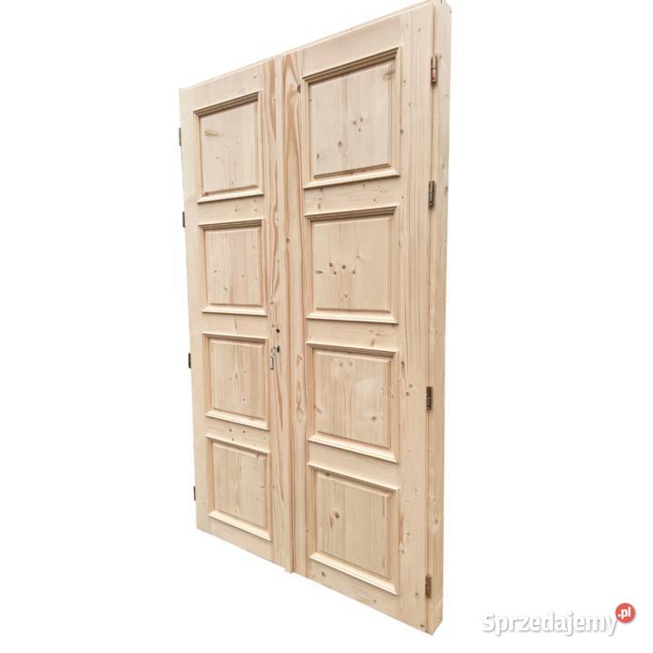 DRZWI DREWNIANE DWUSKRZYDŁOWE LITE 130200 Drzwi zewnętrzne Rzeszów sprzedam