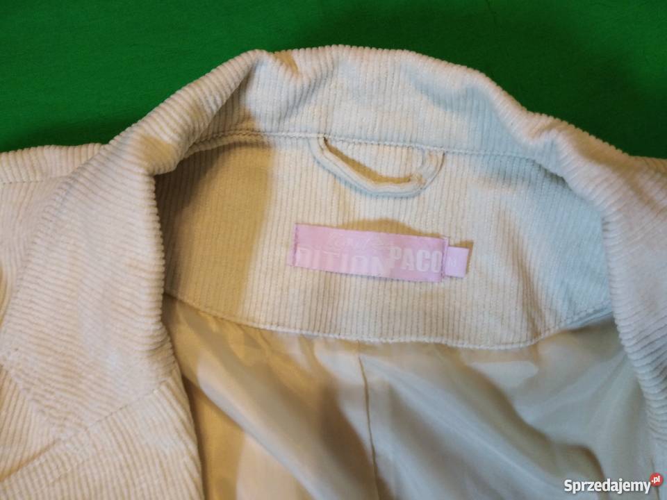 Wygodny jasny prążkowany bawełniany żakiet Warszawa