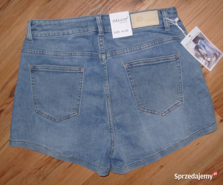 krótkie jeansowe spodenki szortyGALLOPr XL Bez wzoru Spodnie