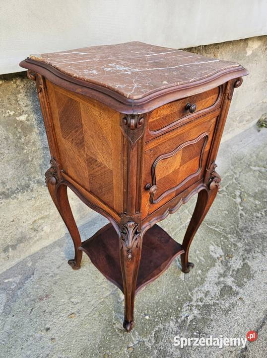 Francuski stolik nocny z marmurem nakastlik dolnośląskie Wałbrzych sprzedam