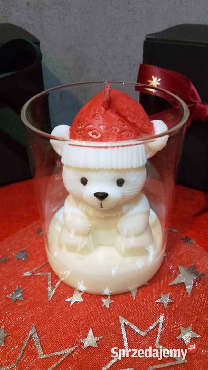 Świeca sojowa Świąteczny Miś zapach świerku Łódź