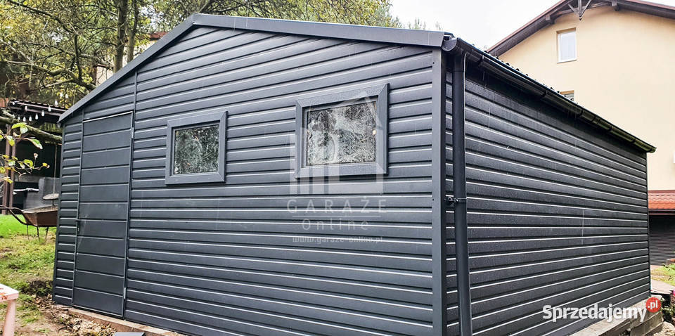 GARAŻ BLASZANY 5m x 5m blachodachówka Brama 3x sprzedam