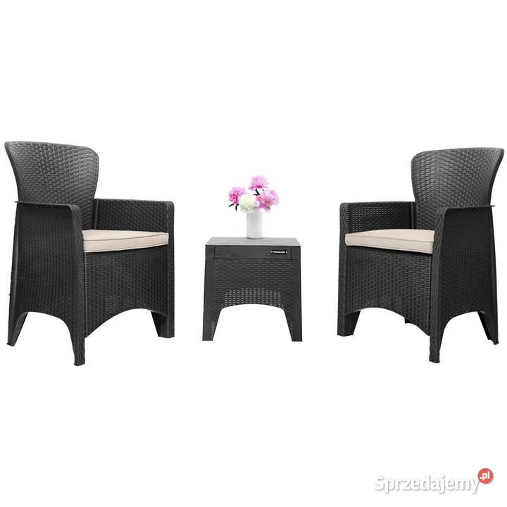 Zestaw mebli ogrodowych na taras balkon 2 fotele Smogorzów