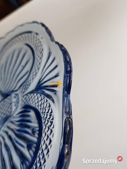 4 niebieskie talerzyki Verre Brillant kat 1226 Porcelana i szkło śląskie Dąbrowa Górnicza