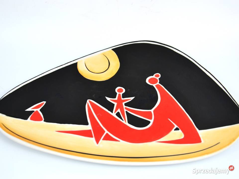 Patera art deco Zsolnay Trk Jnos Węgry lata 60te mazowieckie Warszawa