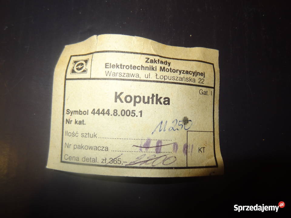 Kopułka aparatu zapłonowego stary typ 444480051 dostawcze Poznań
