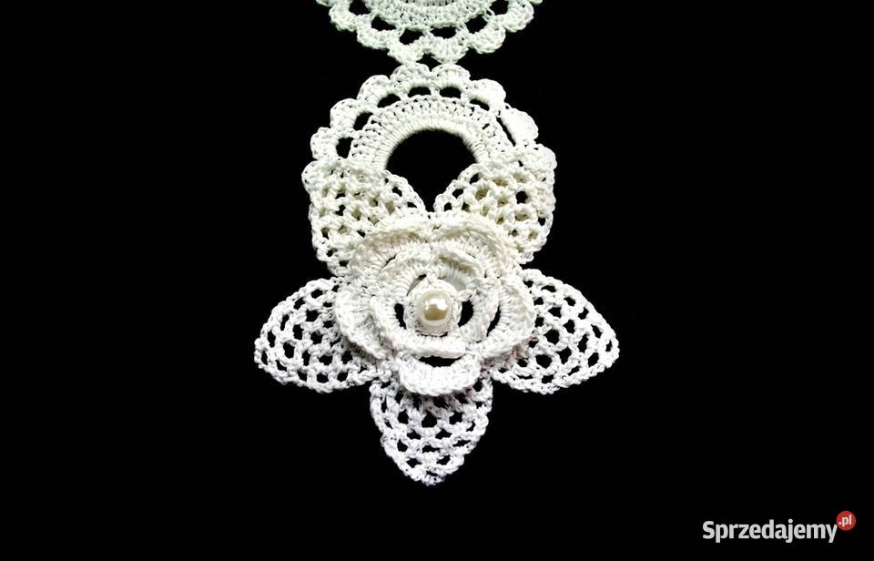 Zawieszka ozdoba na okno szydełkowa 26x9 Z158 Wystrój okien Kluczbork