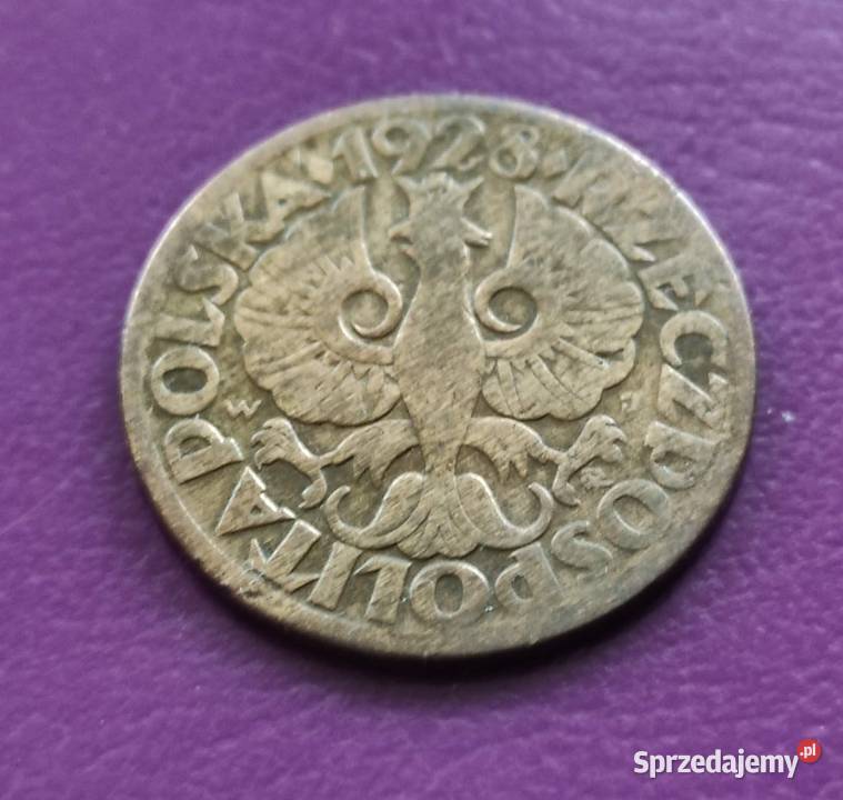 Moneta przedwojenna Sanacja II RP 5 groszy 1928 Numizmatyka Pruszków