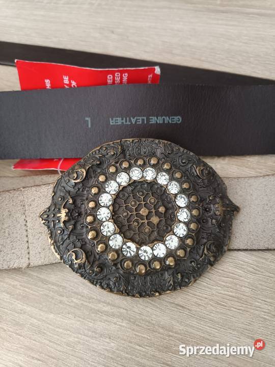 Angielski skórzany pasek z piękną klamrą Białystok