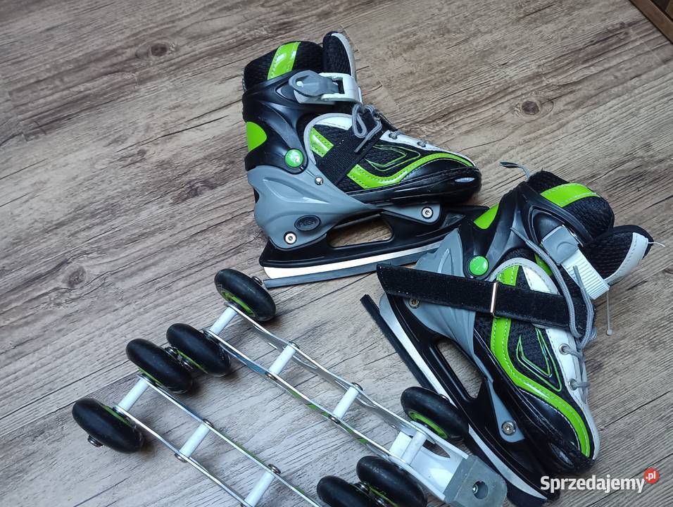 Łyżworolki z wymienną płozą 4w1 3134 lemon Zbylitowska Góra sprzedam