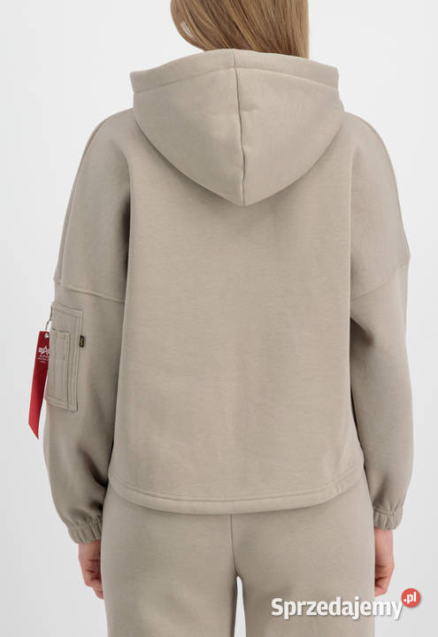 ALPHA INDUSTRIES bluza damska xfit label os brązowy/beżowy