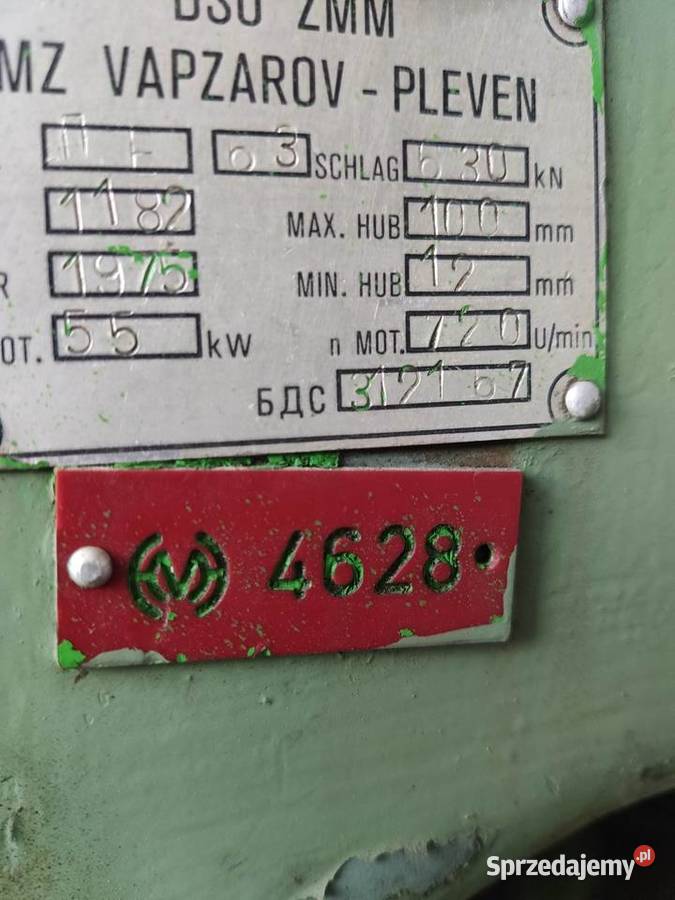 Prasa mimośrodowa 63 tony 32 38 t 40 i 25 t z Maków Podhalański