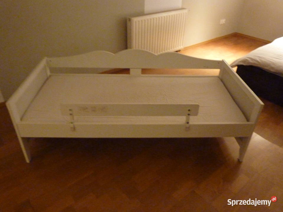 łóżeczko dziecięce drewniane białe 70x160