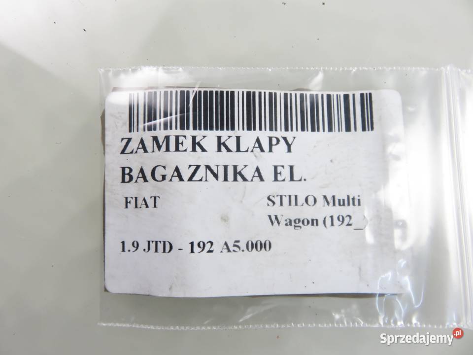 ZAMEK KLAPY FIAT STILO Multi Wagon 192 65006100 sprzedam