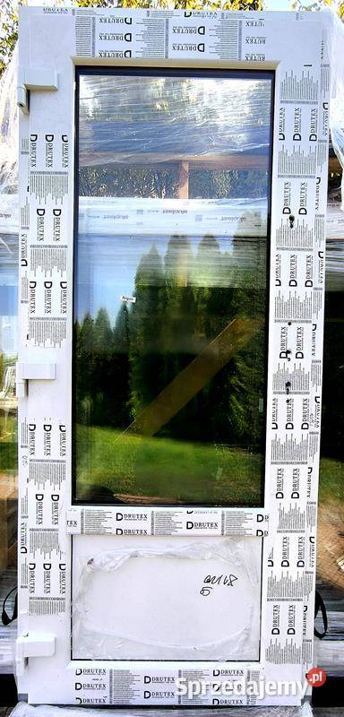 Drzwi wejściowe zewn PCV białe Lewe na zewnątrz Ropczyce sprzedam