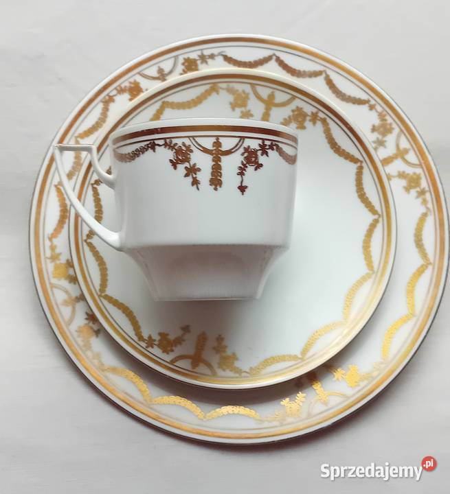 Trio śniadaniowe porcelana Pinkenhammer Koźminek