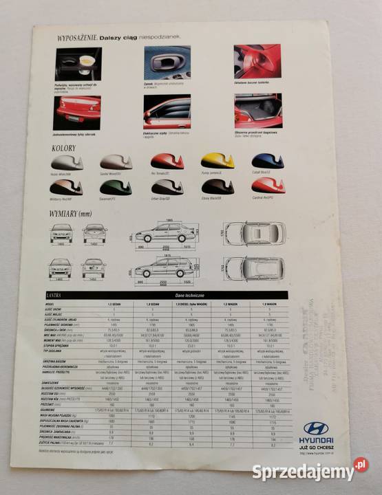 Prospekt Hyundai Lantra Puławy sprzedam