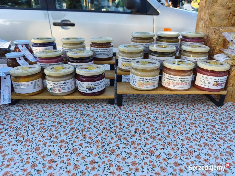 Miody kremowane z owocami liofilizowanymi Miody i produkty pszczele Sroczyn