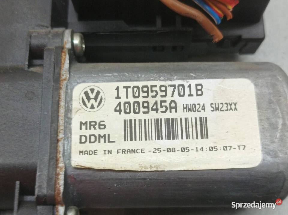 MECHANIZM SZYBY LEWY PRZÓD 1K0959793G 1T0959701B osobowe