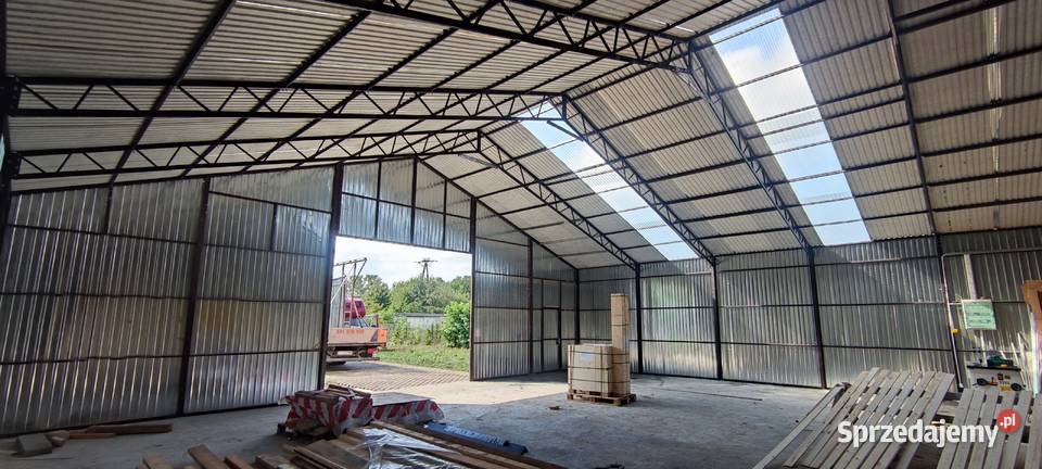 Garaż  OTWARTY Wiata Hala Garaż Blaszany ESSTAL 54m2 Iława sprzedam