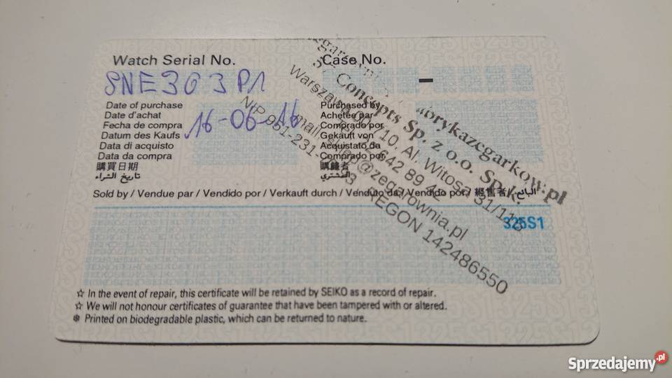Seiko SNE363P1 Tychy sprzedam