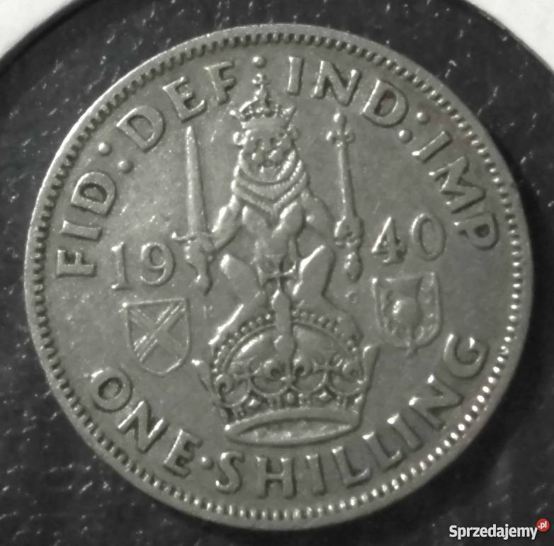 SREBRO Szkocja 1940 1 szyling ładna Numizmatyka małopolskie