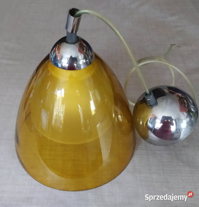 lampa sufitowa vintage żółta szkło mazowieckie Warszawa sprzedam